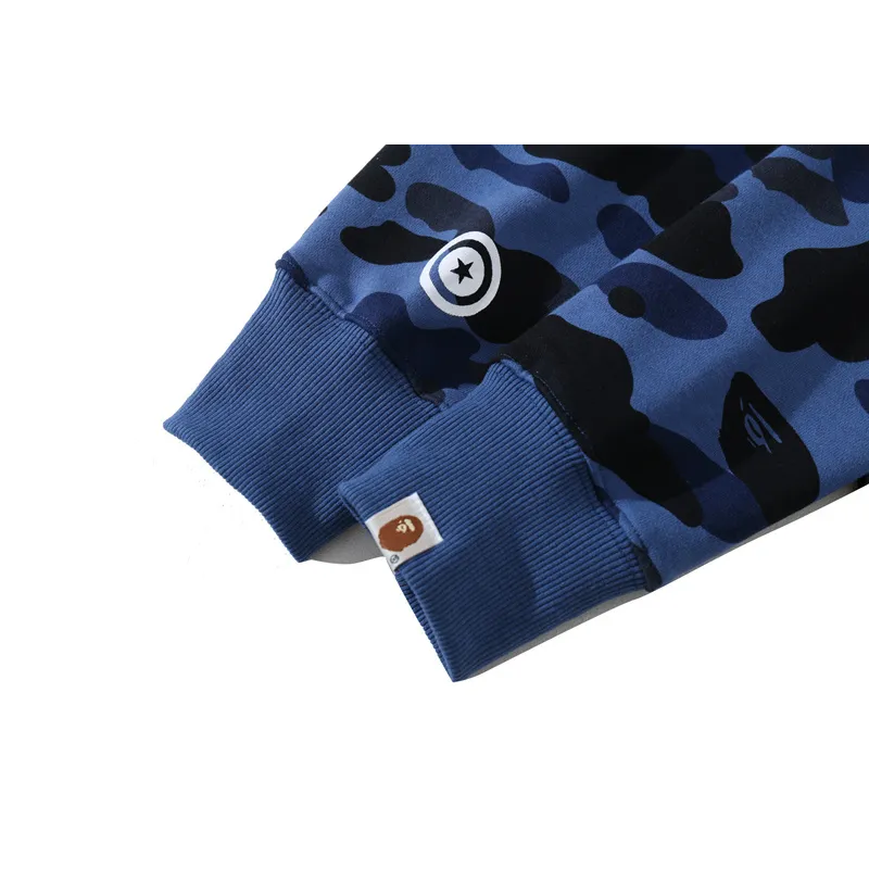 BAPE COLOR CAMO SHARK ZIP HOODIE NAVY 4580793329572
