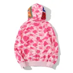 BAPE Color Camo Shark Zip Hoodie Pink 