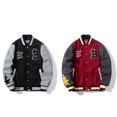 BAPE CREW VARSITY JACKET Black & Red 01