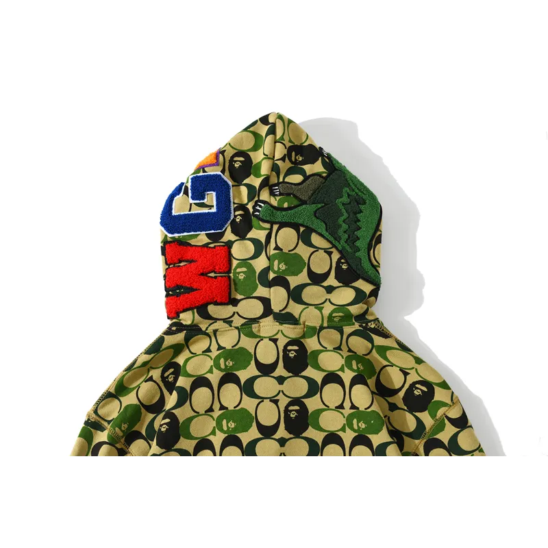 bape dinosaur collaboration camouflage hoodie