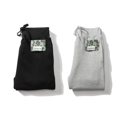 BAPE letter print solid color sports trousers 02