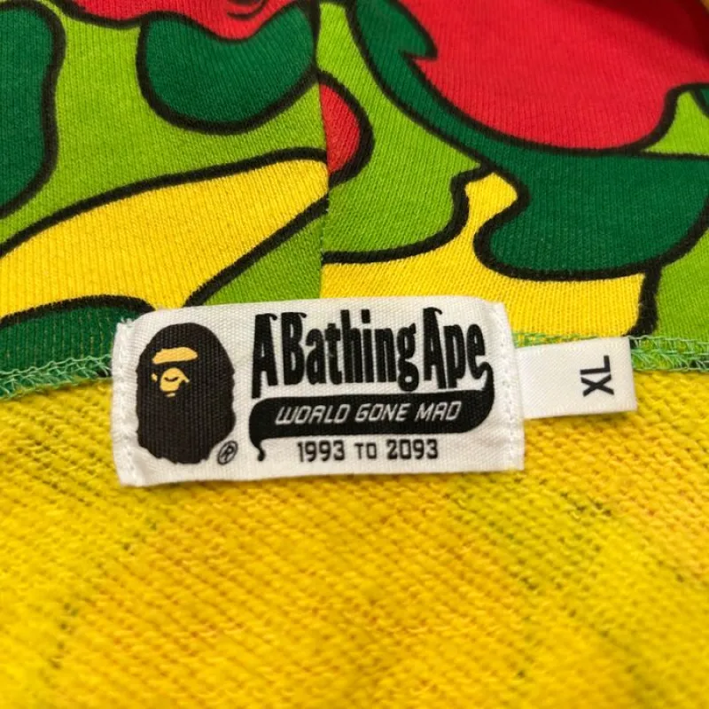 bape psyche camo full zip shark hoodie