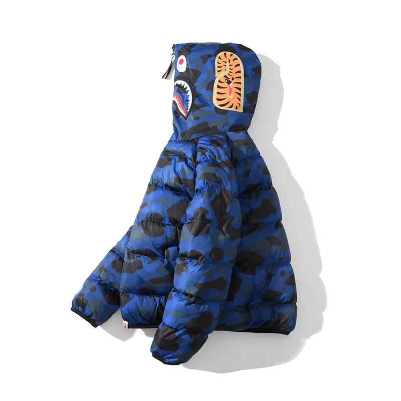 bape shark parka jacket red & yellow & blue