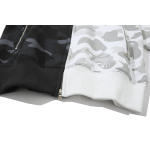 BAPE skull dark black and white color matching Hoodie