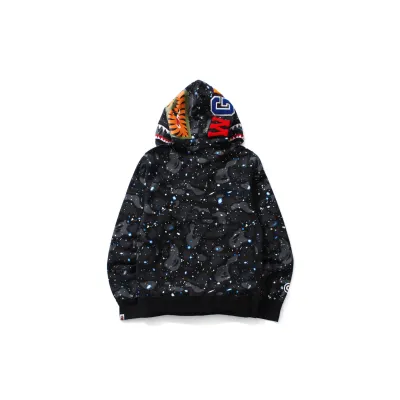 BAPE Space Camo Shark WGM Full-Zip Hoodie Black  02