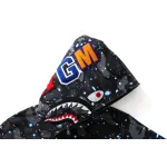 BAPE Space Camo Shark WGM Full-Zip Hoodie Black 