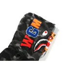 BAPE tiger head double hood camouflage patchwork hoodie
