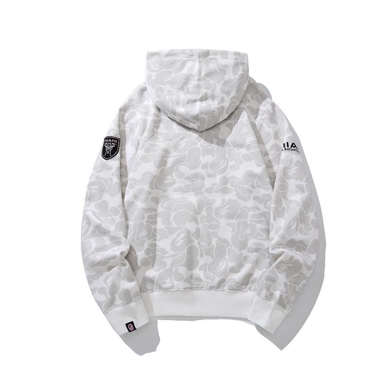BAPE x Inter Miami CF Camo Pullover Hoodie Pink & Black & White