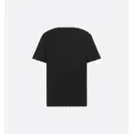 Dior Oblique Relaxed-Fit T-Shirt Black Terry Cotton Jacquard