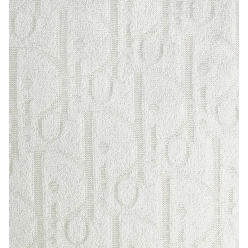 Dior Oblique Relaxed-Fit T-Shirt Off-White Terry Cotton Jacquard