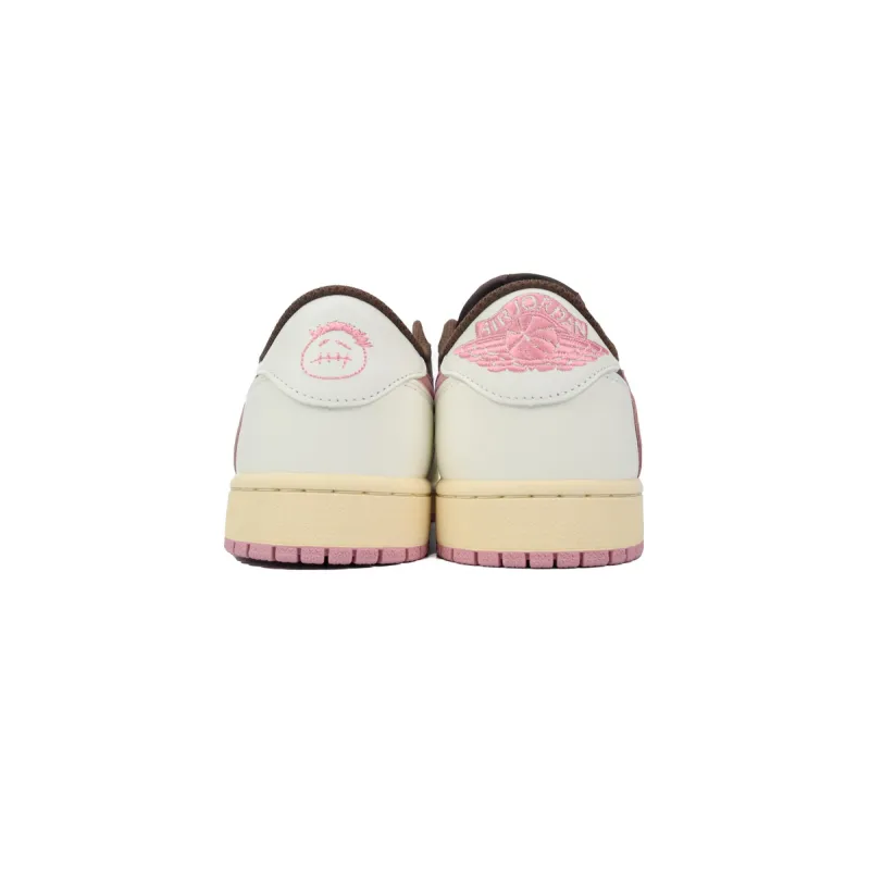 pk god batch air jordan 1 low travis scott dark pony pink dz4137-206