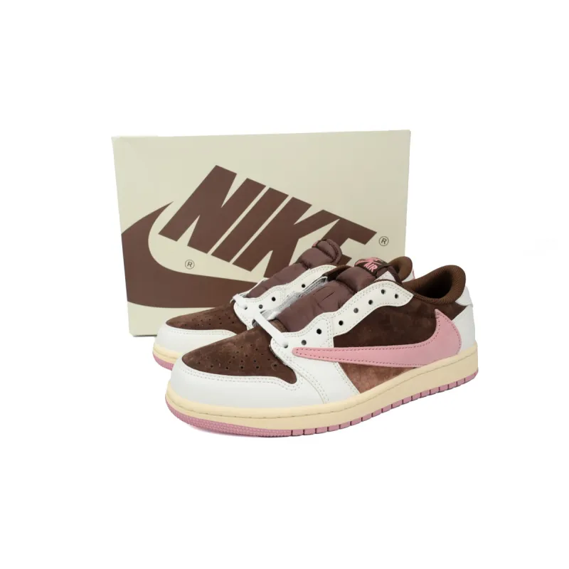 pk god batch air jordan 1 low travis scott dark pony pink dz4137-206