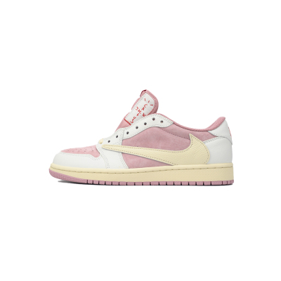 PK God Batch Air Jordan 1 Retro Low OG SP Travis Scott Sail Shy Pink DM7866-600 01