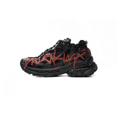 PK God Batch Balenciaga Runner Black And Red Characters 677402 W3RB1 0102 01