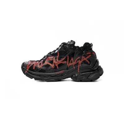 PK God Batch Balenciaga Runner Black And Red Characters 677402 W3RB1 0102 01