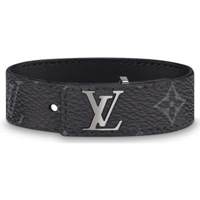 Louis Vuitton LV Slim Bracelet Monogram Eclipse Black 01