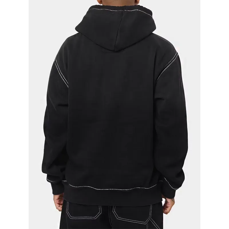 S*p*e true religion zip up hooded sweatshirt black