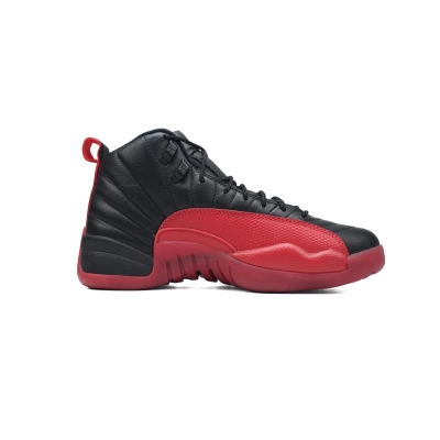 PK God Batch Air Jordan 12 Flu Game Black Red 130690-002 02