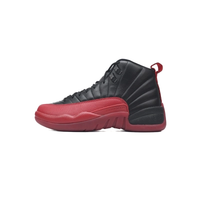 PK God Batch Air Jordan 12 Flu Game Black Red 130690-002 01