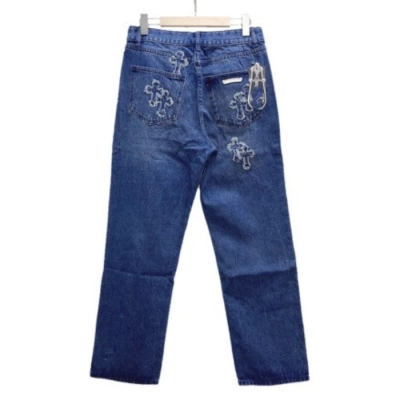 Chrome Heart Zipper Jeans 02