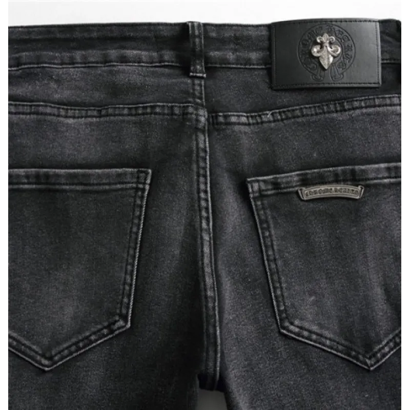 chrome hearts cross logo jeans