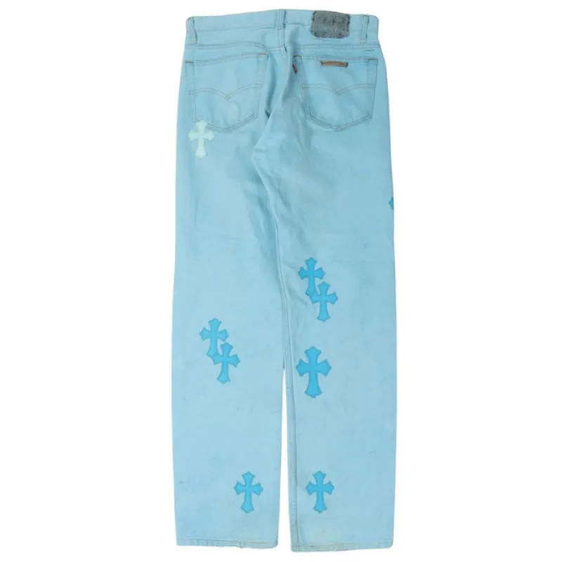 chrome hearts cross patch drake jeans