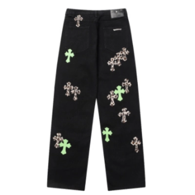 Chrome Hearts Leather Patches Jeans 02
