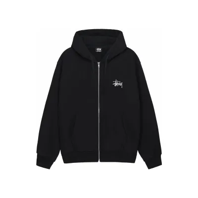 Stussy Basic Stussy Zip Hoodie Black 01