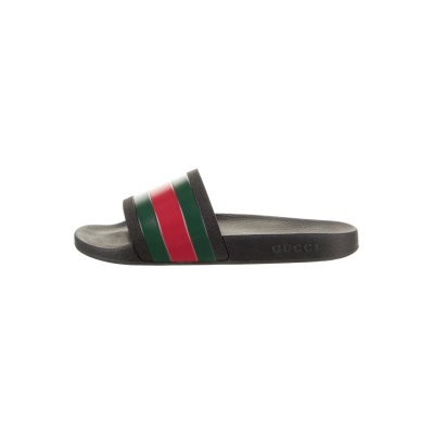 Gucci Web Accent Rubber Slides 01