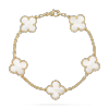 Vintage Alhambra bracelet, 5 motifs yellow gold