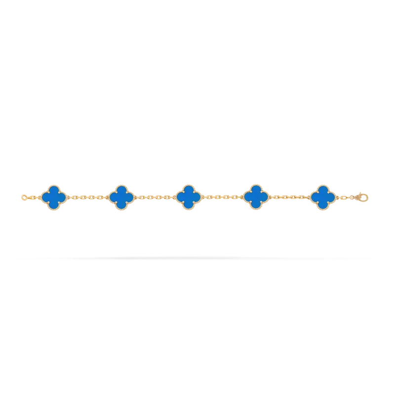 Vintage Alhambra bracelet, 5 motifs Agate