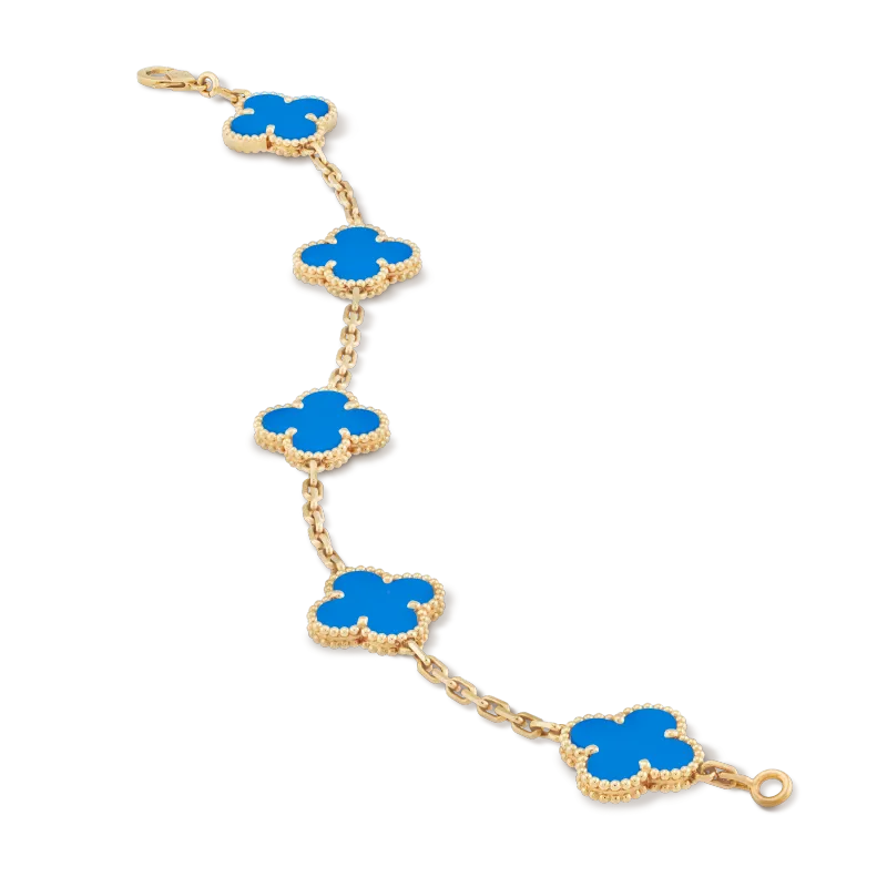 Vintage Alhambra bracelet, 5 motifs Agate
