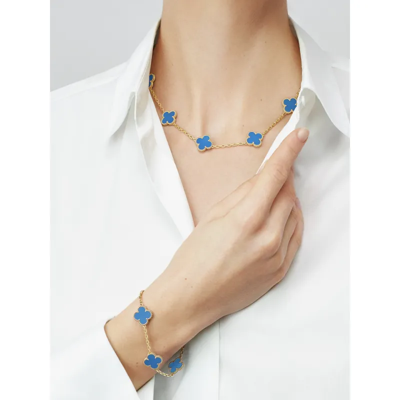 Vintage Alhambra bracelet, 5 motifs Agate