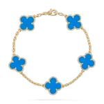 Vintage Alhambra bracelet, 5 motifs Agate
