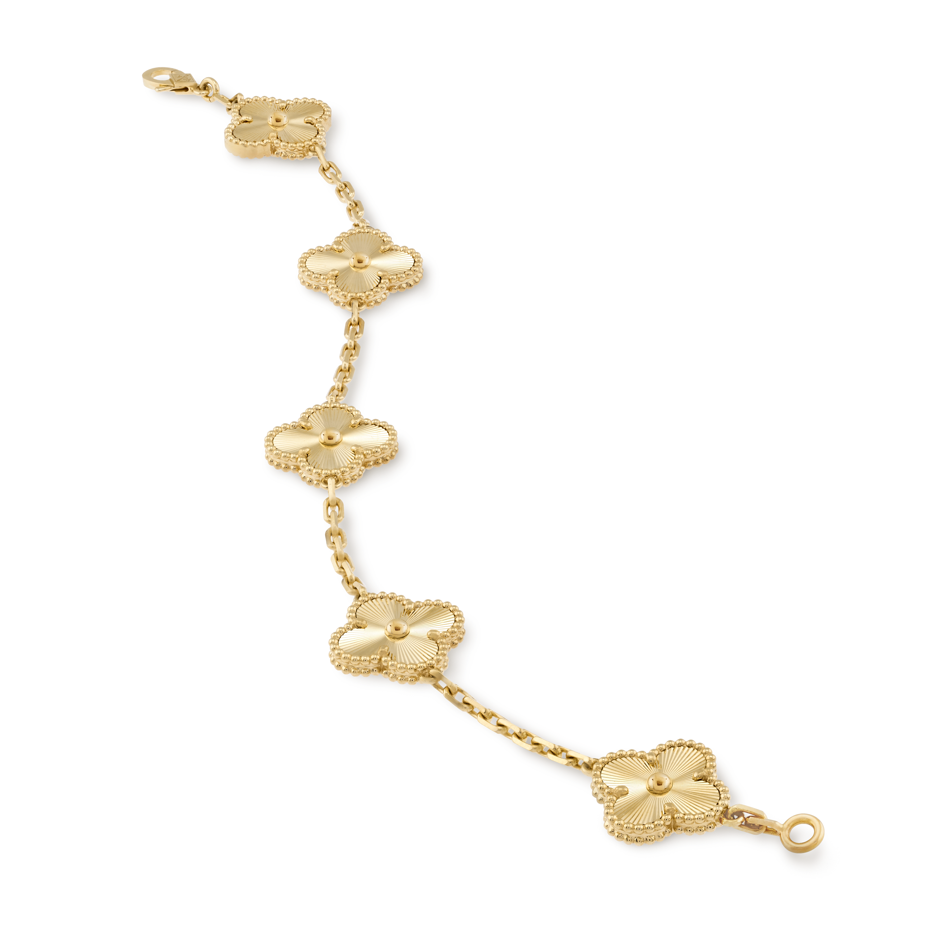 Vintage Alhambra bracelet, 5 motifs yellow gold pk1