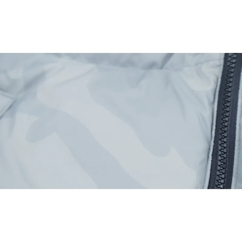 the n0*h F**e splicing white and xx gray down jacket