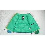 The North Face Splicing White And XX Green Down Jacket