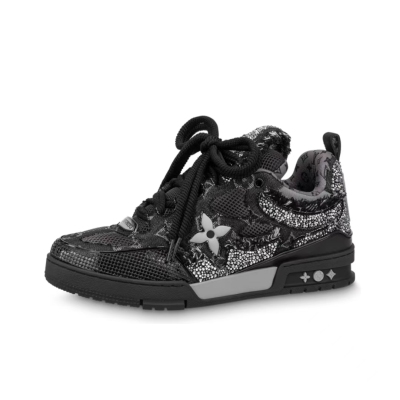 PK God Batch LOUIS VUITTON Swarovski™ crystals Skate Sneakers 02