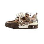 PK God Batch LOUIS VUITTON Skate Sneaker Brown Snakeskin