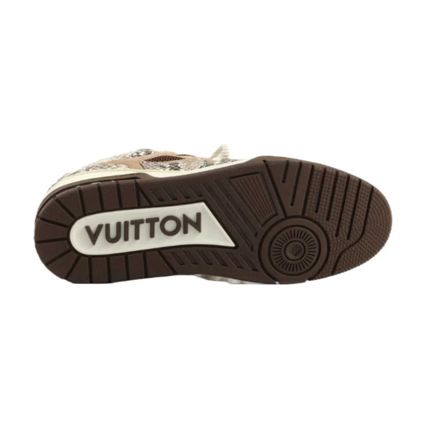 PK God Batch LOUIS VUITTON Skate Sneaker Brown Snakeskin