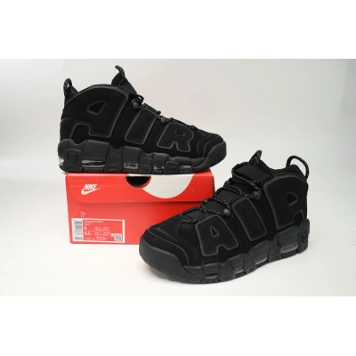 PK God Batch Nike Air More Uptempo All Black 414962-004 02