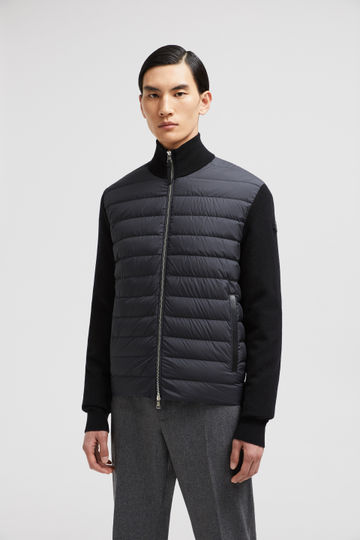 MONCLER Padded Wool & Cashmere Zip-Up Cardigan