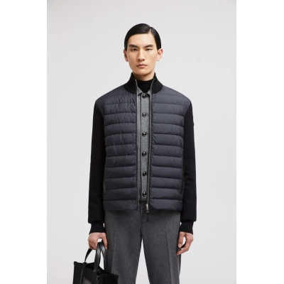 MONCLER Padded Wool & Cashmere Zip-Up Cardigan 02