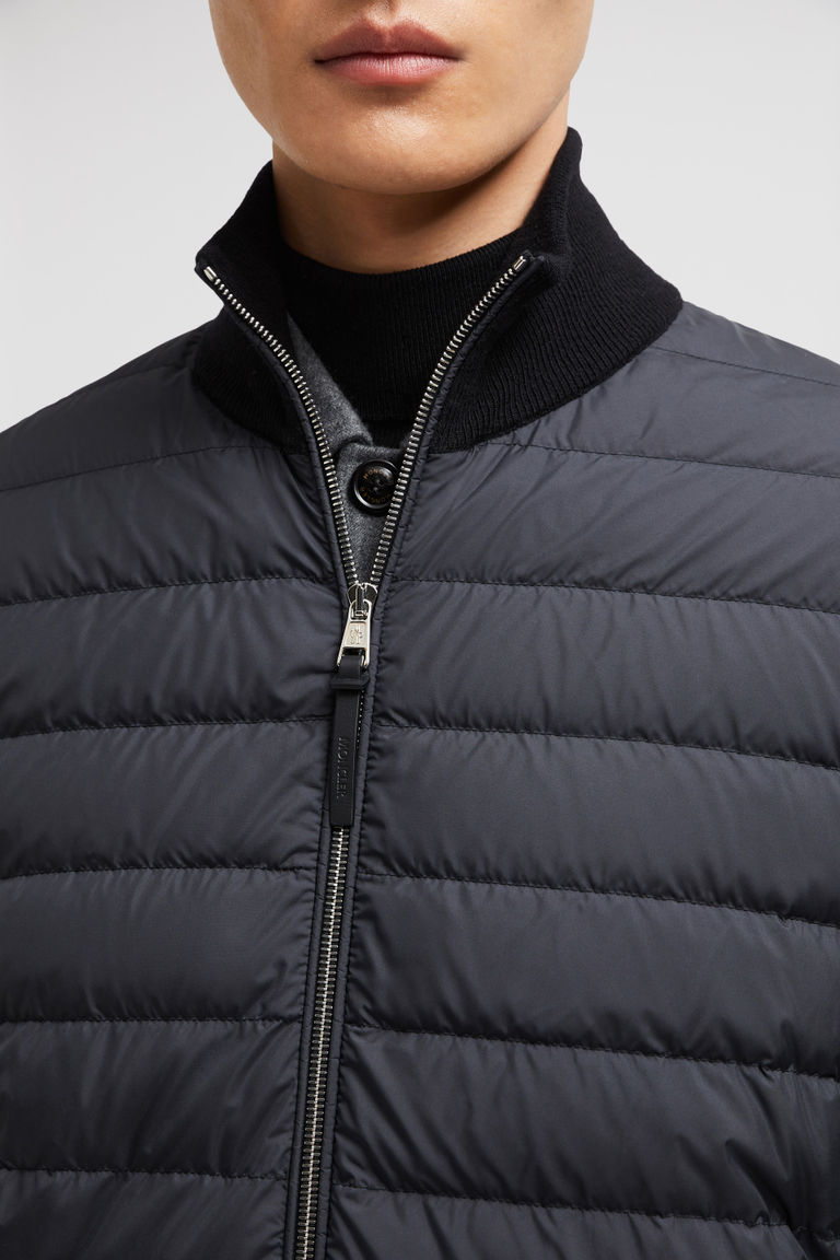 MONCLER Padded Wool & Cashmere Zip-Up Cardigan