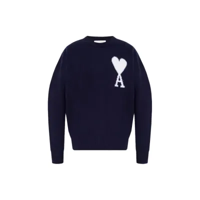 AMI PARIS Sweater Men Dark Blue 01