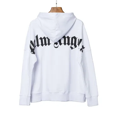 PALM ANGELS Logo-print Hoodie White 02
