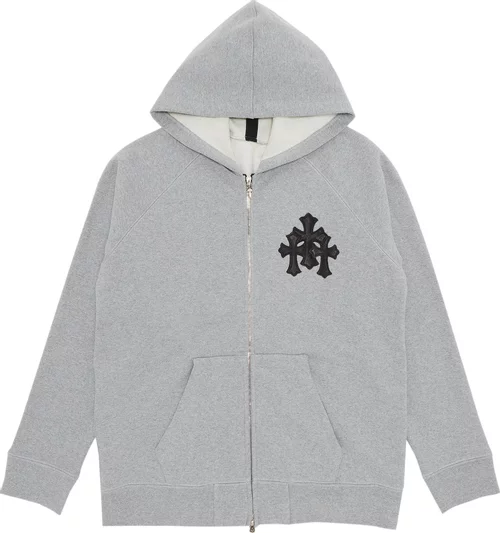 Chrome Hearts Grey Pullover Hoodie