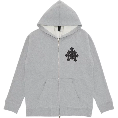Chrome Hearts Grey Pullover Hoodie 01