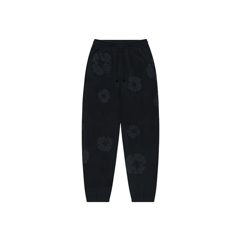 Denim Tears Cotton Wreath Sweatpants Black Monochrome