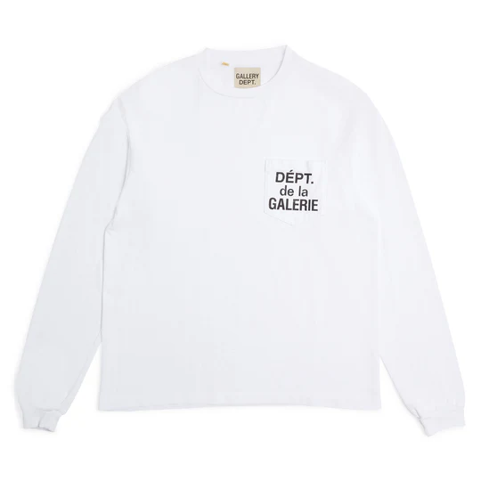 Gallery Dept. De La GALERIE L/S Pocket T-shirt White/Black